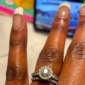 2ct Wedding ring set 14k white gold